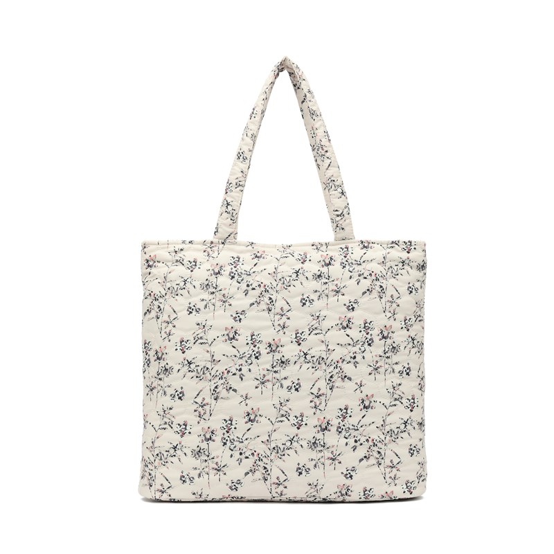 Conmé Shopper quilted Hvid blomst 1