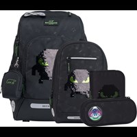 Beckmann Skoletaskesæt Active Air Pixel Sort