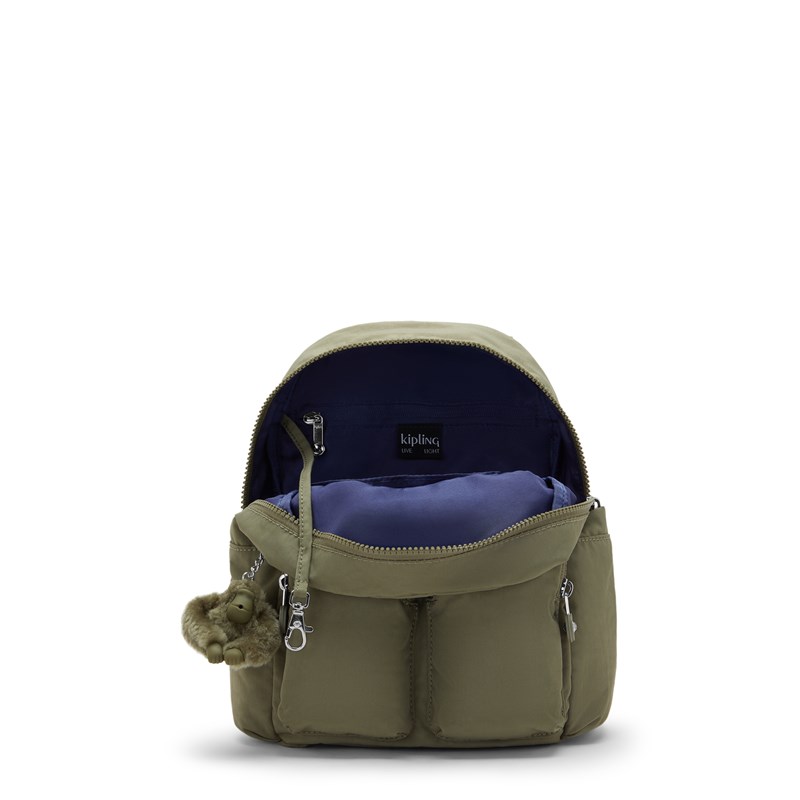 Kipling Rygsæk City pocket Army Grøn 3