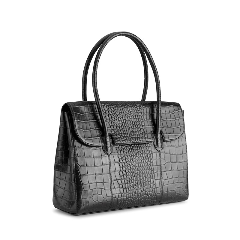 Aura Computertaske Zürich Sort/Croco 15" 3