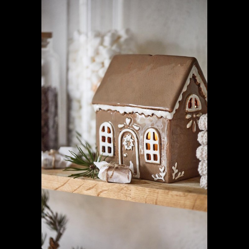 Ib Laursen Ljusstake Hus Stillenat Brun/beige 3