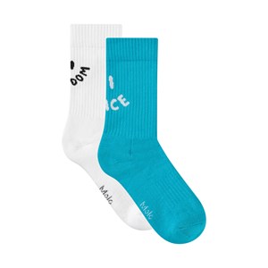 Molo Strømper Norman 2-pak Blå/hvid