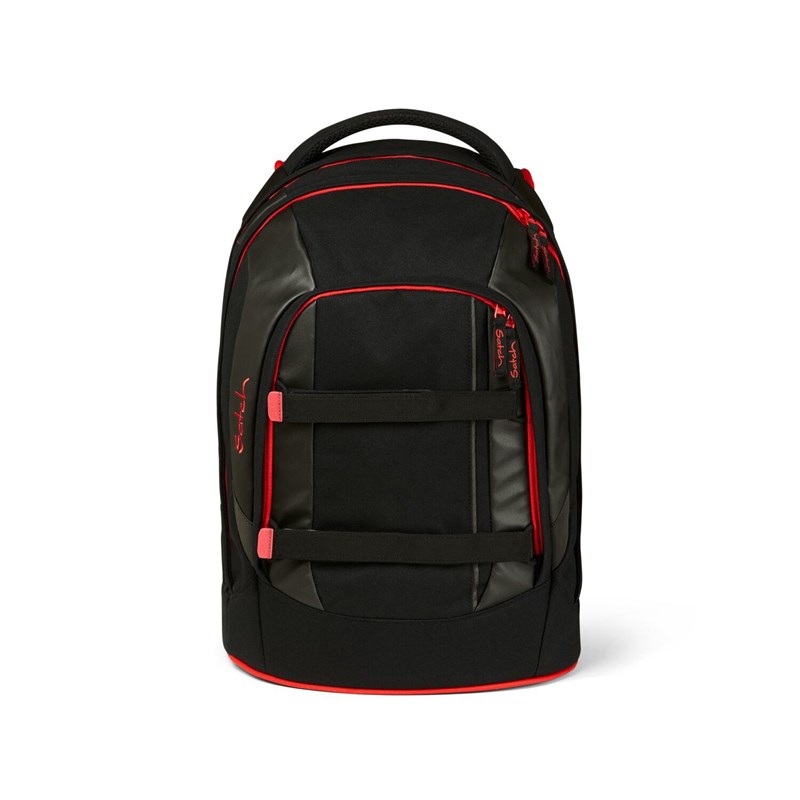 Satch Skoletaske Pack Fire Phantom Sort/Rød 1