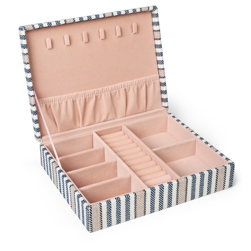 DAY ET Smykkeskrin Day Stripes Large Beige/blå 2