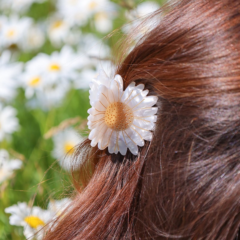By Stær Hårklämma Daisy  Wit/gul 2