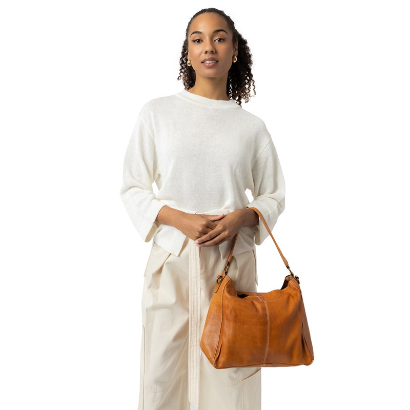 RE:DESIGNED Skuldertaske Lise Big Cognac 2