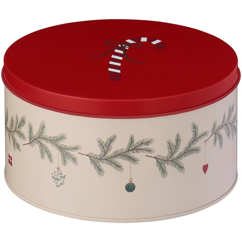 Ib Laursen Rund burk Julpynt Creme 1