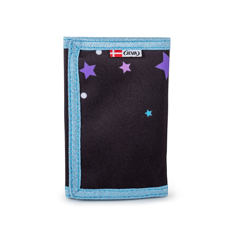 JEVA Plånbok Velcro Golden Unicorn Svart/Blå 1
