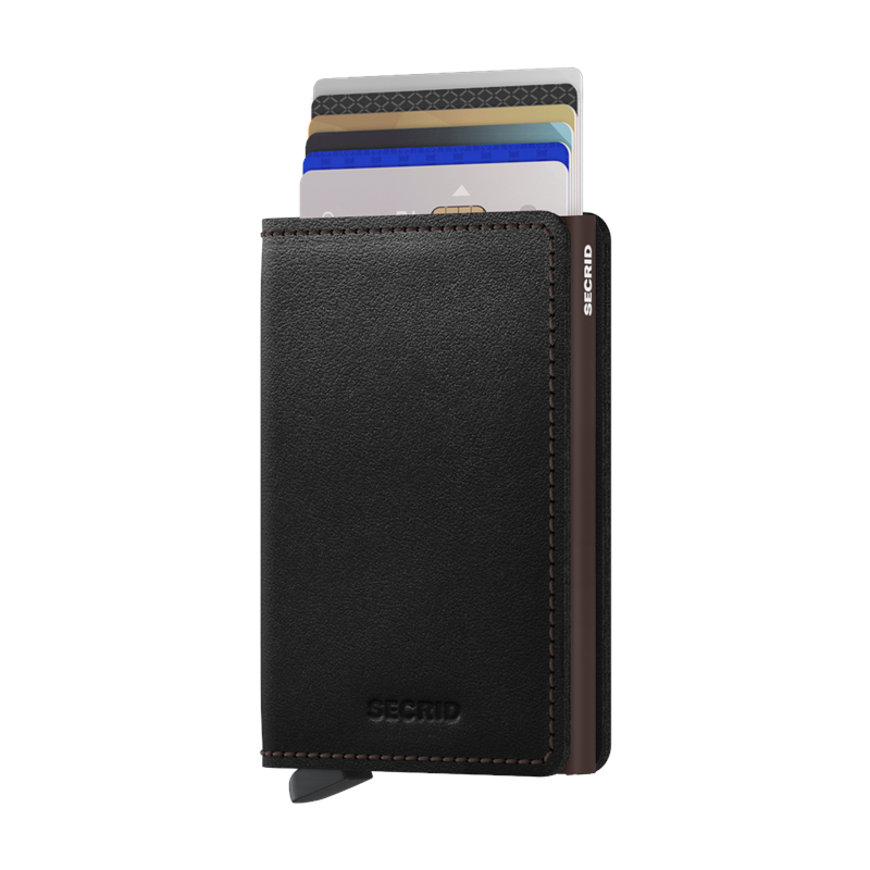 Secrid Slimwallet Svart/Brun 5