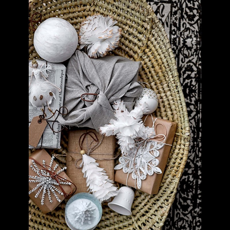 Bloomingville Julepynt Fjer Hvid 3