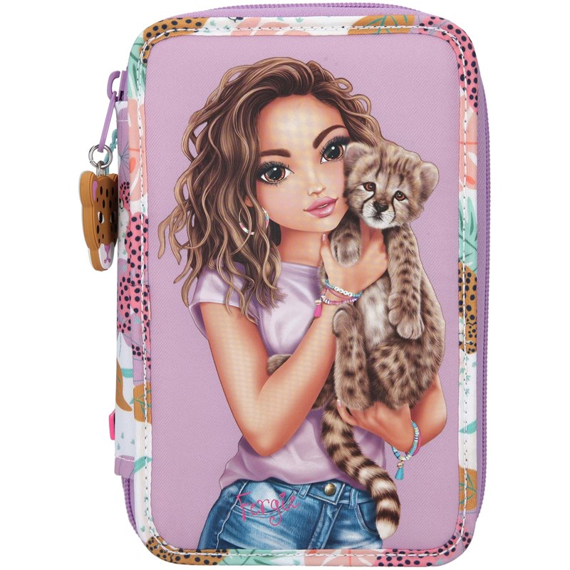 TOPModel Penalhus med fyld Urban Jungle Lilla blomst 1