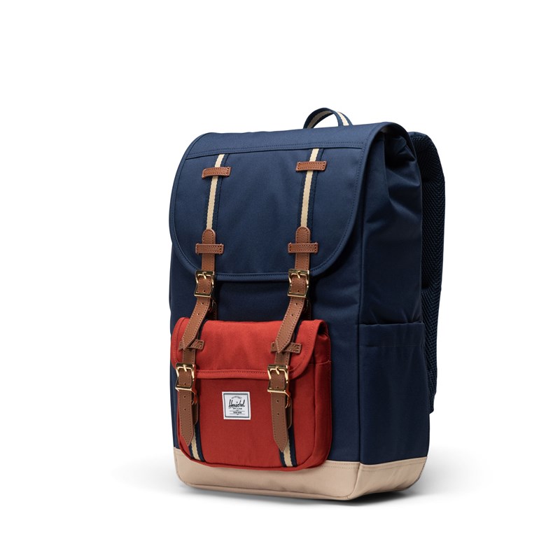 Herschel Rygsæk Little America Mid Blå/Rød/Sort 2