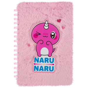 Den Anteckningsbok A5 Naru Plysch Rosa