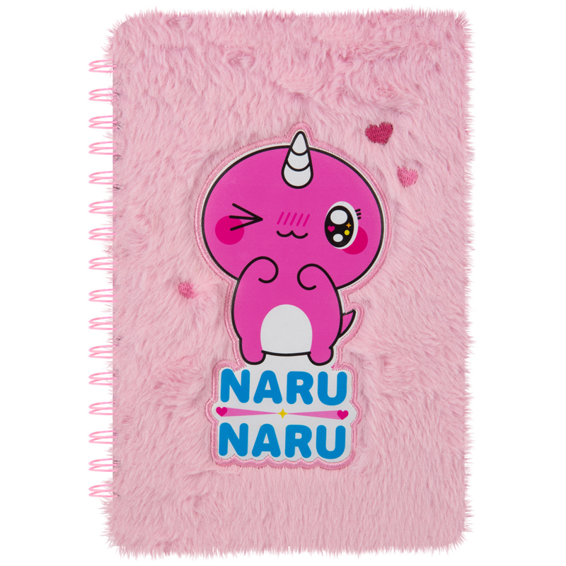 Den Notesbog A5 Naru Naru plys  Rosa 1