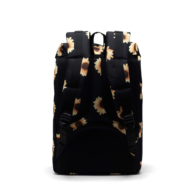 Herschel Rygsæk Little America Mid Sort/med blomster 3