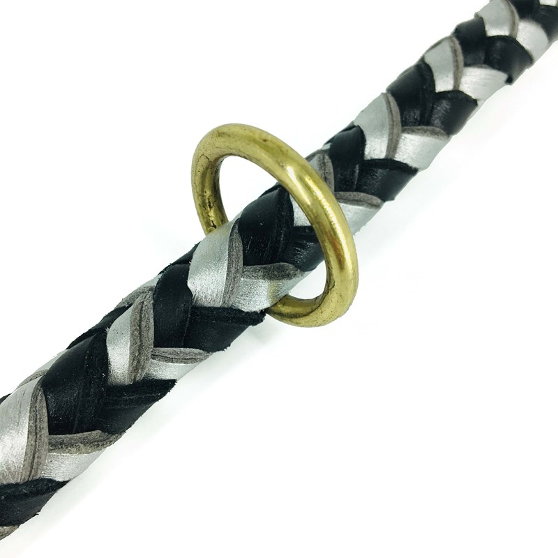 Leather by Beth Hundehalsbånd Maxiflet Sort/sølv Str M 3