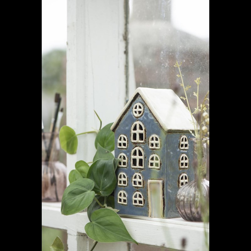 Ib Laursen Ljusstake Hus Nyhavn Blå 2