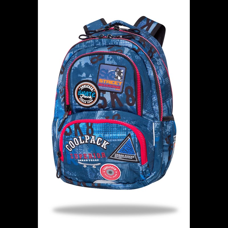 Coolpack Skoletaske Spinner Badges Blå 1