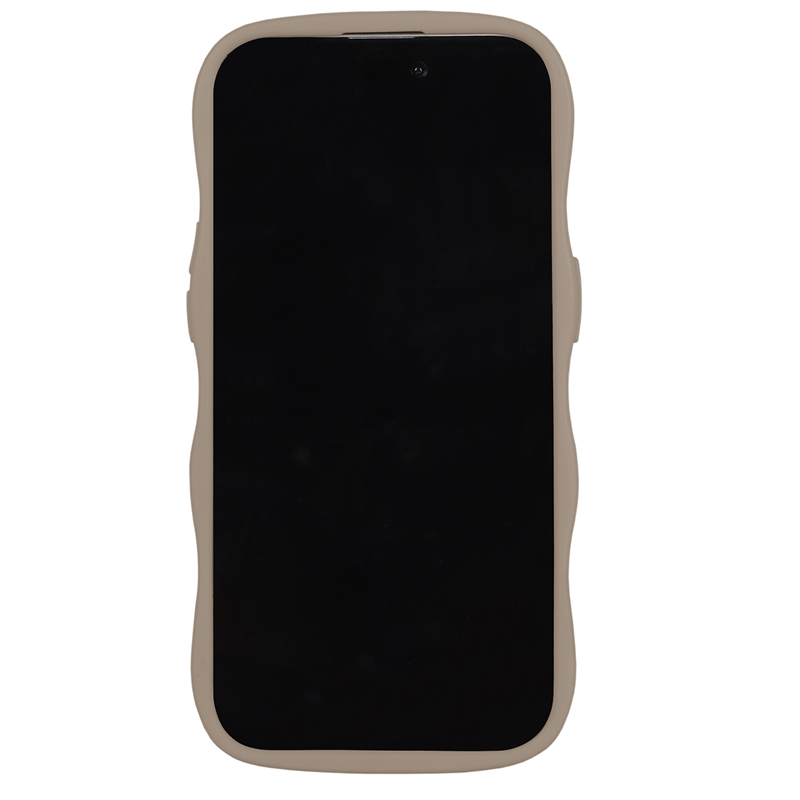 Holdit Mobilfodral Wavy Transparent Mocca Brun Iphone 15 Plus 5