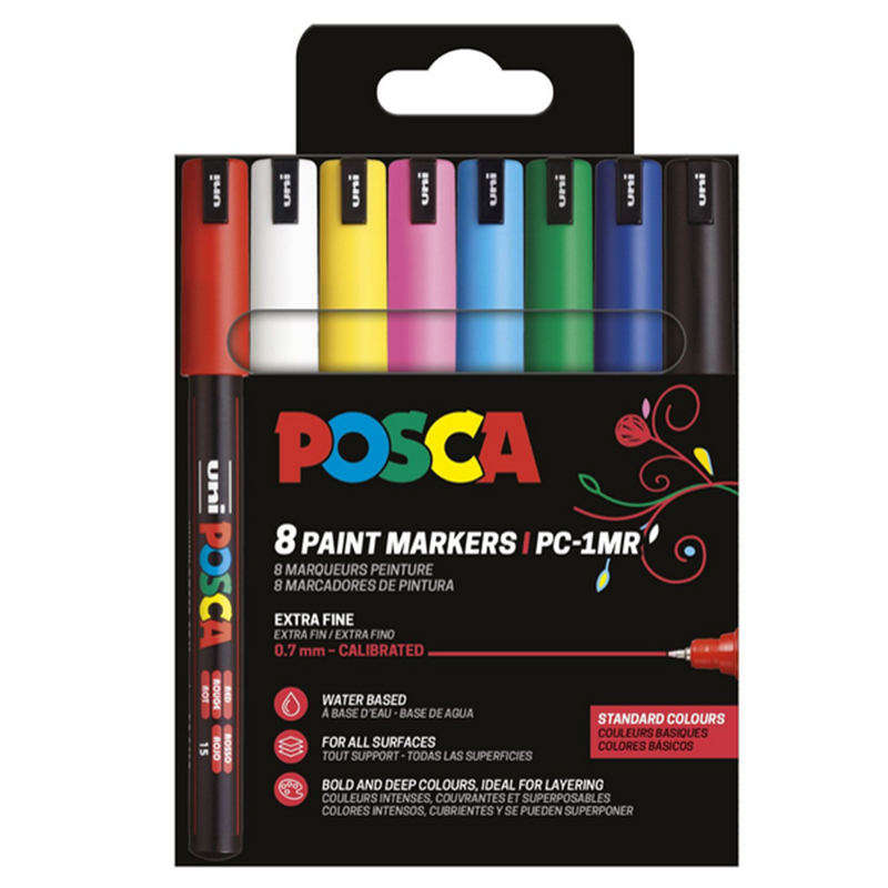 POSCA Pennor POSCA PC-1MR 8-pack Multi