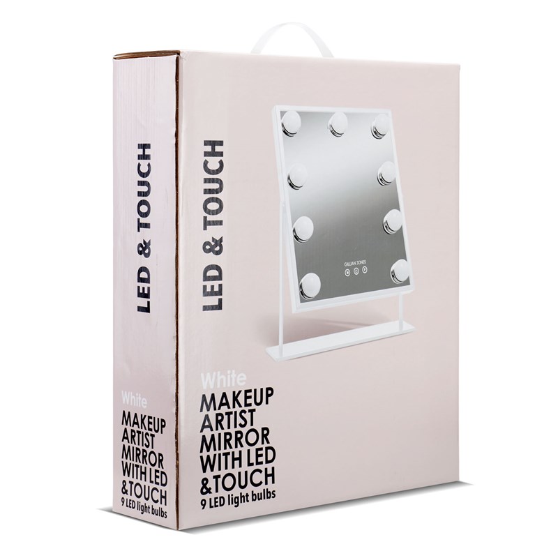 Gillian Jones Spejl Hollywood med LED Pærer Hvid 5