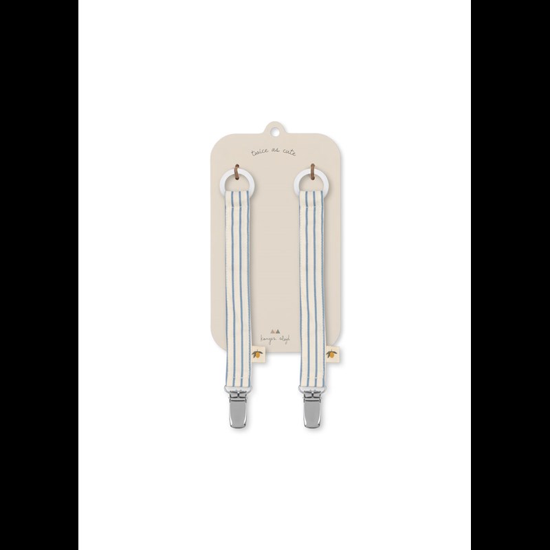 Konges Sløjd Suttesnor 2-Pak Stripe Bluie Beige/blå 2
