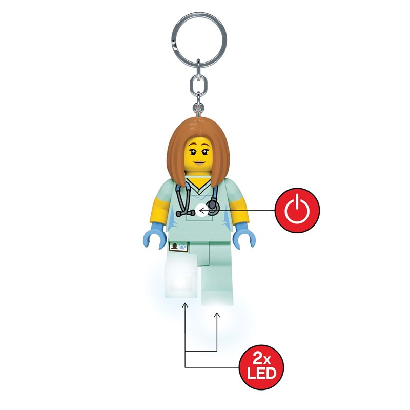 LEGO Bags Nøglering m/LED lys Sygeplejes L. Grøn 2