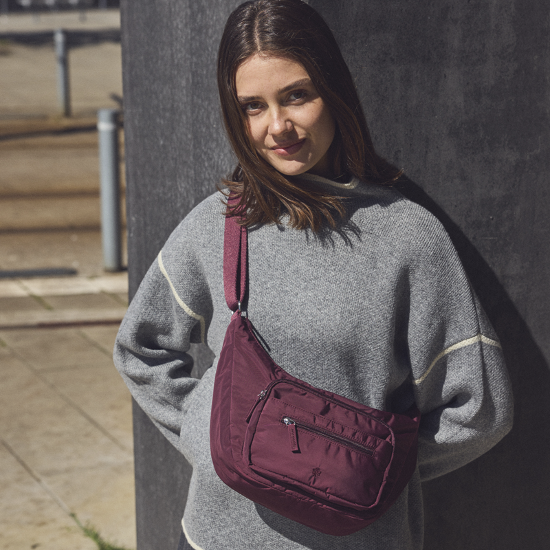 Aura Crossbody Catania Recycled Bordeaux 2