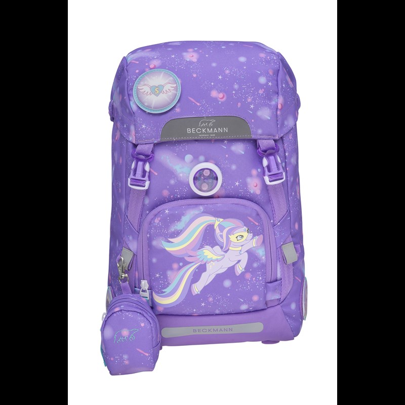Beckmann Skoletaske Classic Super Pony Lilla/lyseblå 1