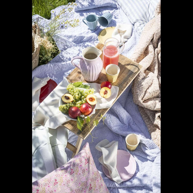 Ib Laursen Tæppe Quiltet Blå/hvid 3