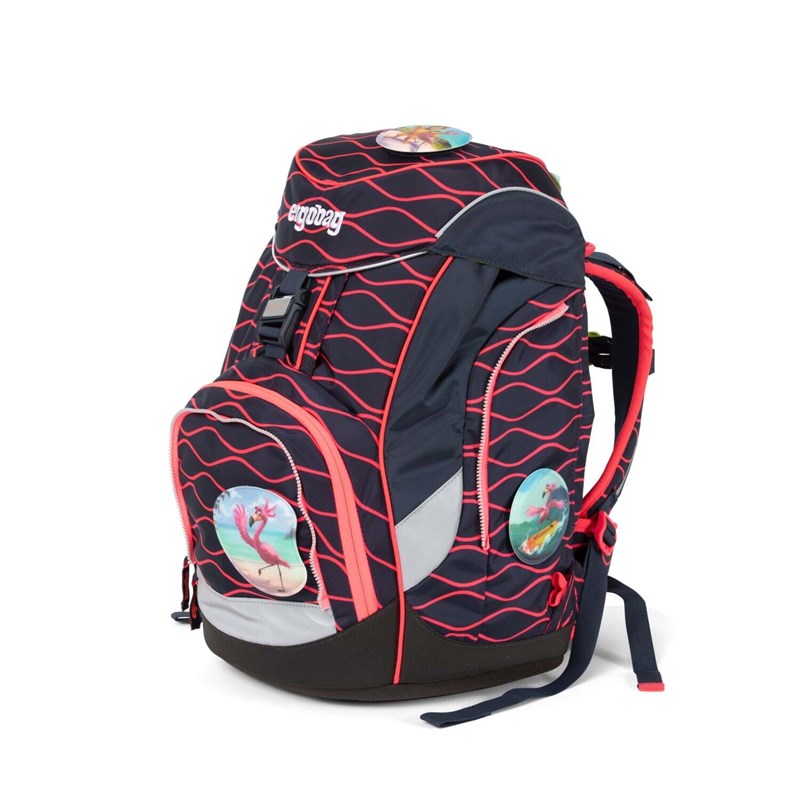 Ergobag Skoletaskesæt Pack Lumi Surf Sort/Rød 6