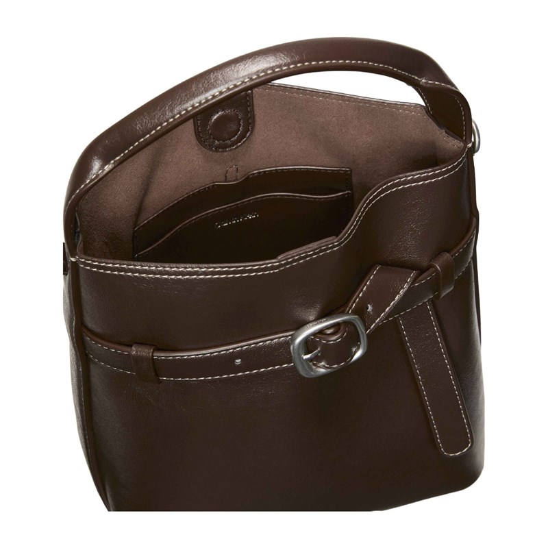 Calvin Klein Skuldertaske Buckle Brun 2