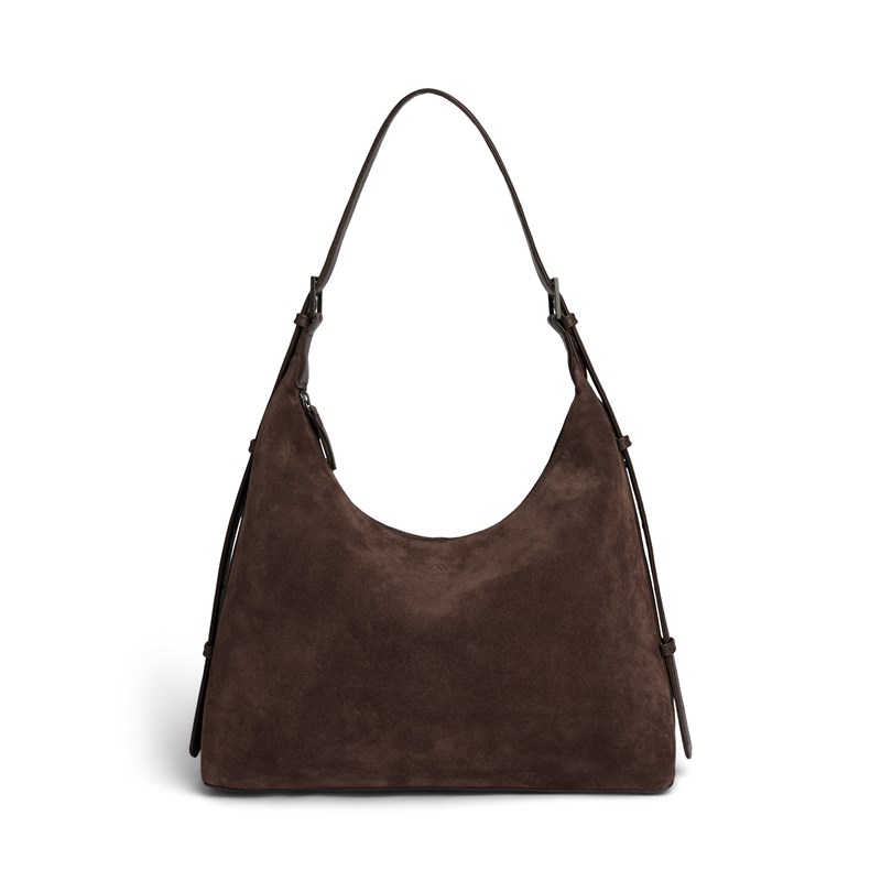 MARKBERG Skuldertaske TribecaMBG Suede M. Brun 14" 1