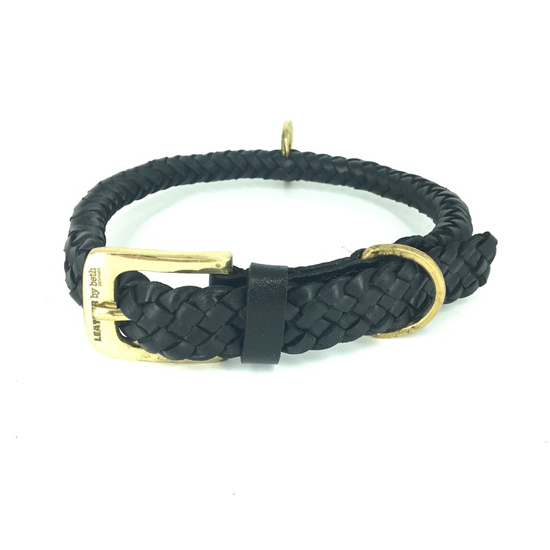 Leather by Beth Hundehalsbånd Maxiflet Sort Str XL 1