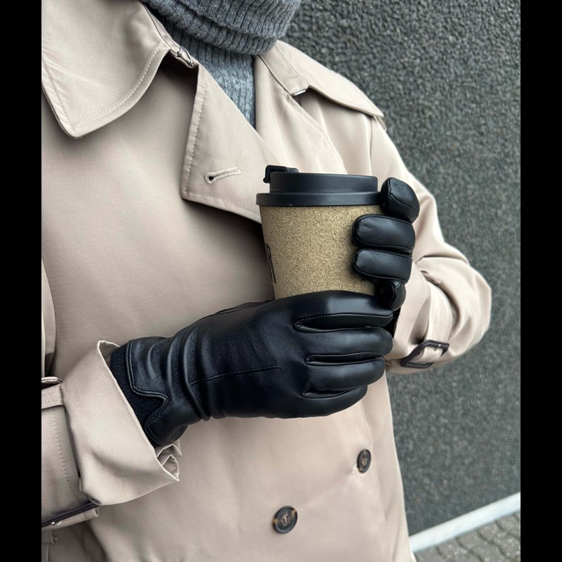 Aura Damehandske Cortina  Sort Str 7 2