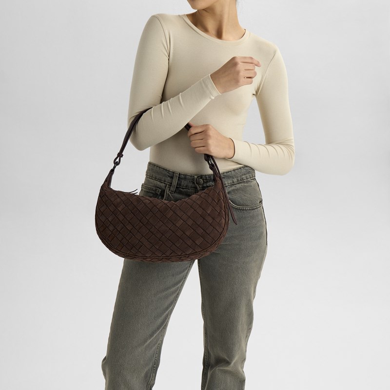 MARKBERG Skuldertaske Musembg Weave M. Brun 2