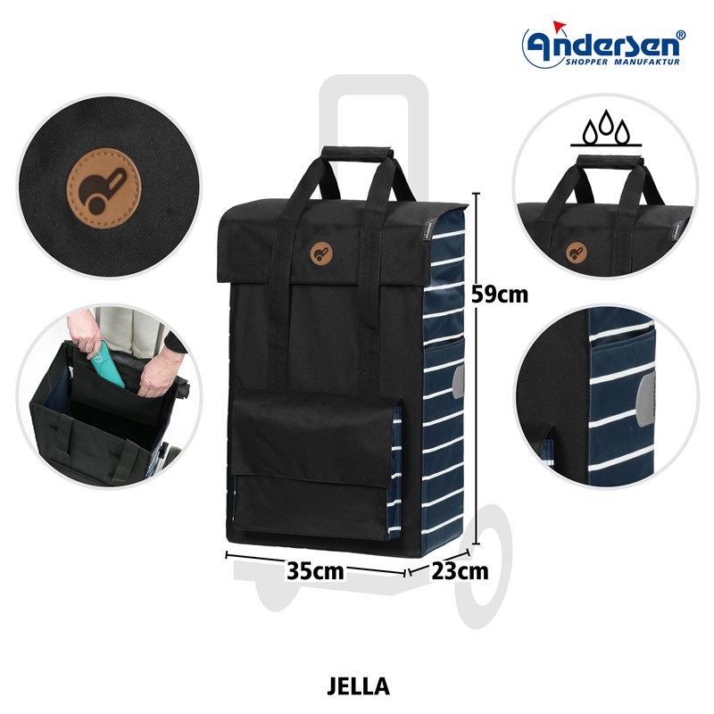 Andersen Scala Shopper Jella Sort/blå 4