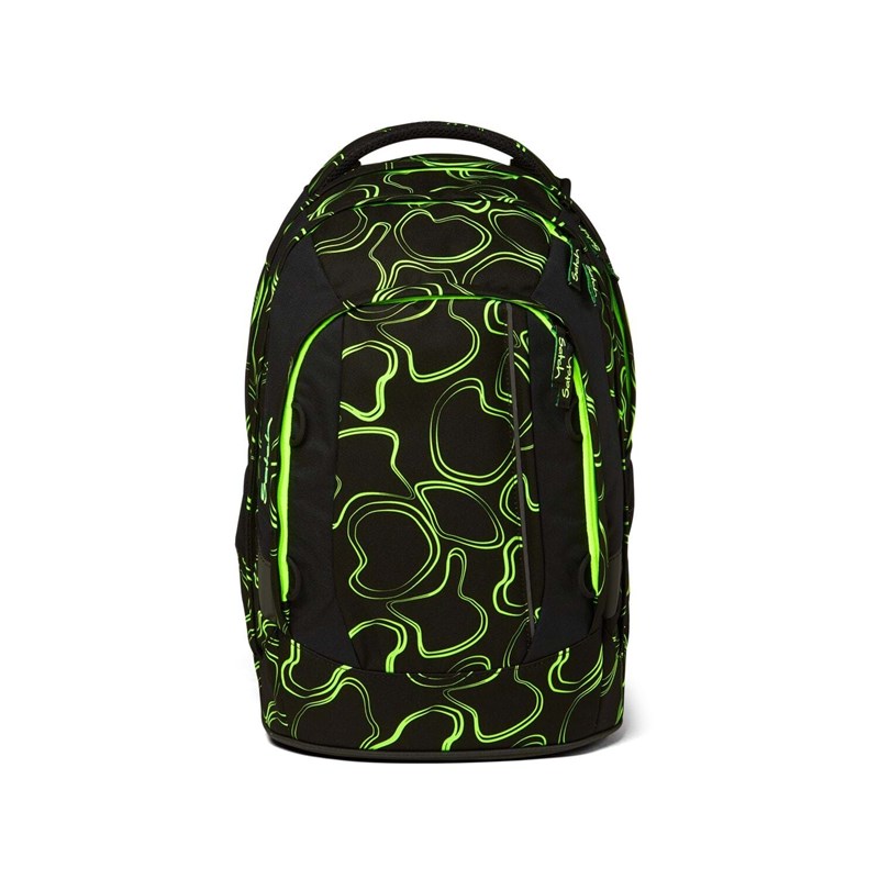 Satch Skoletaske Pack Green Supreme Sort- Neon 10