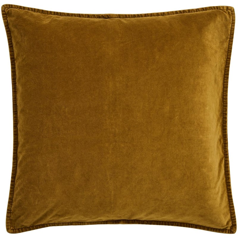 Ib Laursen Kuddfodral Velour Curry gul 50x50cm