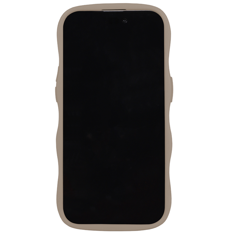 Holdit Mobilcover Wavy Transparent Mocca Brun iPhone 12/12 Pro 4