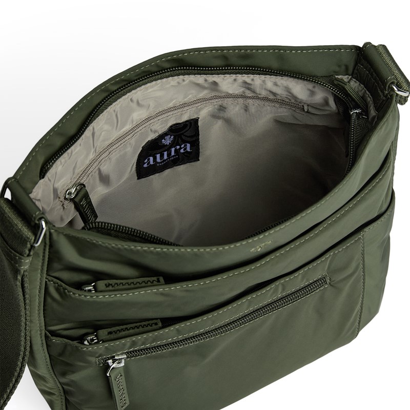 Aura Crossbody Bari Recycled Mørk grøn 6