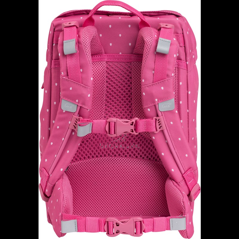 Beckmann Skoletaske Classic Strawberry Pink mønster 5