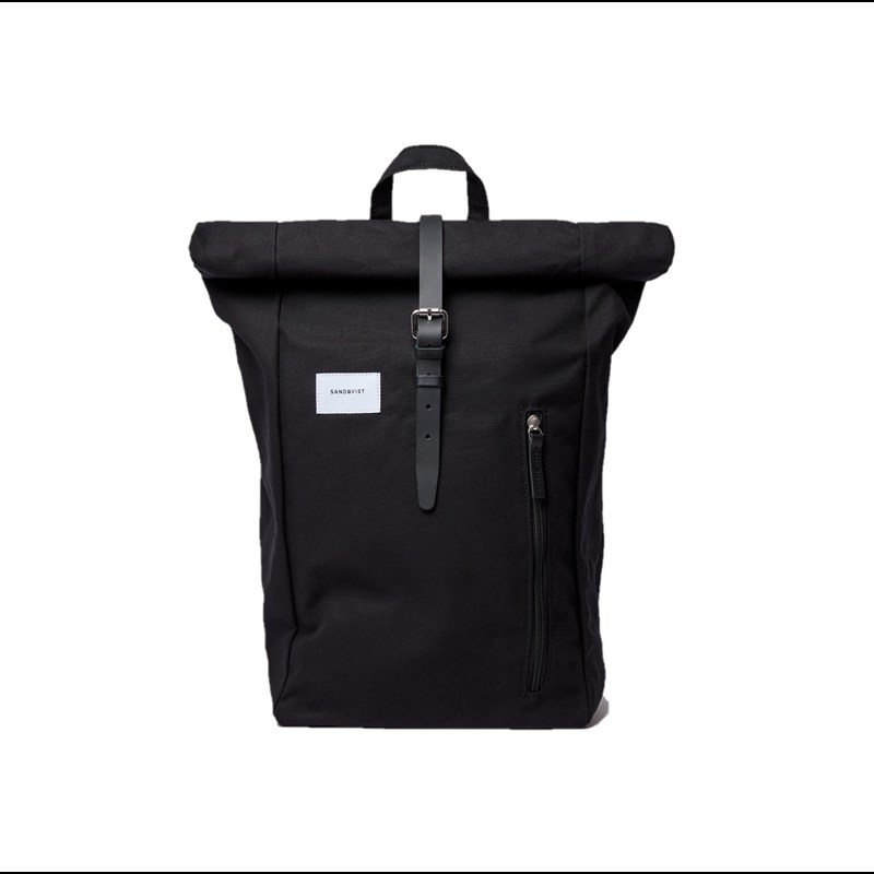 Sandqvist Ryggsäck Rolltop Dante Svart 16" 1