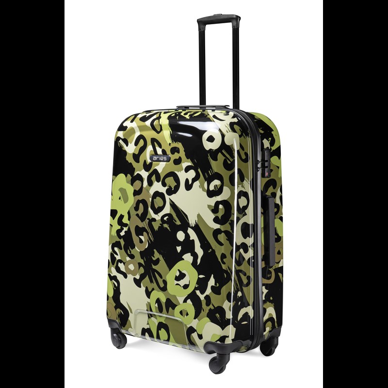 Aries Travel Kuffert Barcelona Grøn mønster 75 Cm 2