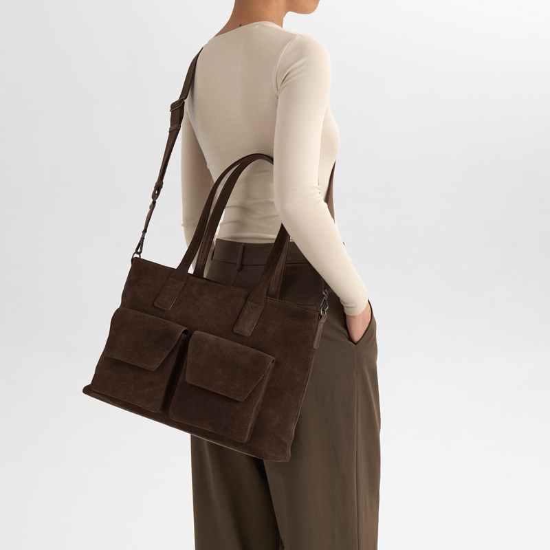 MARKBERG Datorväska KelseyMBG Suede M. Brun 14" 2