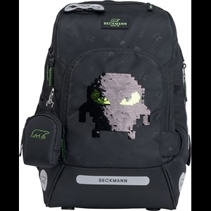 Beckmann Skoletaske Active Air Pixel Sort/Sort