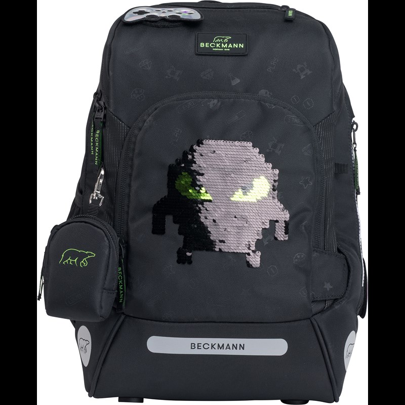 Beckmann Skoletaske Active Air Pixel Sort/Sort 1
