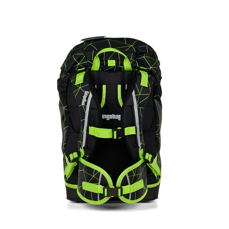 Ergobag Skolväska Prime CyBear Race  Svart- Neon 4