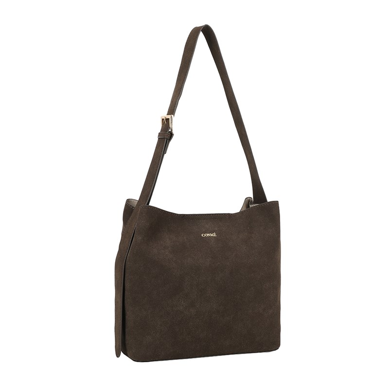 Conmé Skuldertaske Konny Suede Brun 3