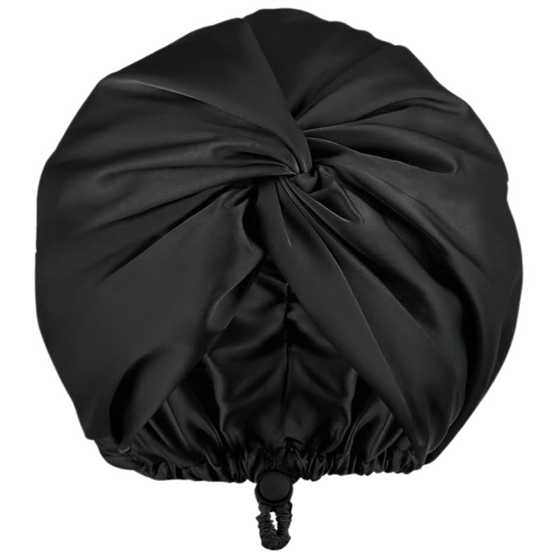 SOHO Turban Bonnet Satin  Sort 1